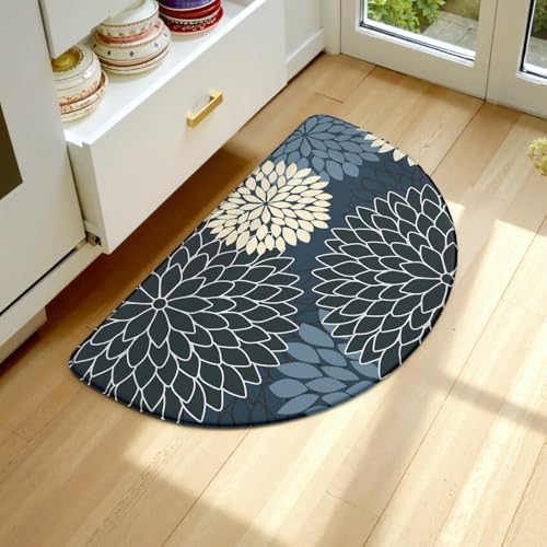 KIMODE Half Circle Kitchen Mats for Floor Cushioned Anti Fatigue Semi Round