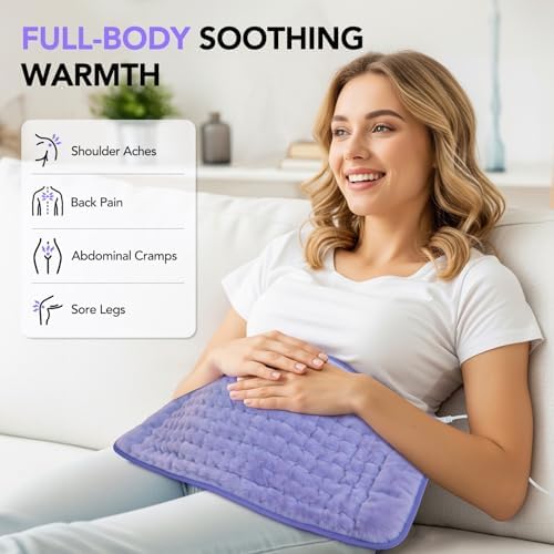 Heating Pad for Back Pain Relief - 24"x12" Electric Heating Pad