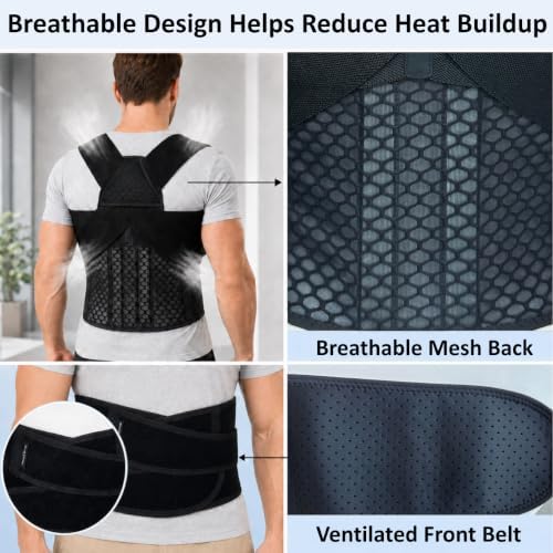 Back Posture Corrector Brace for Men, Full Back-Anchored Posture Brace