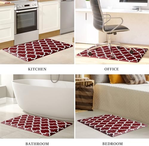 WISELIFE Anti Fatigue Mats for Kitchen Floor, 22" x 36", 4/5 Inch, Red