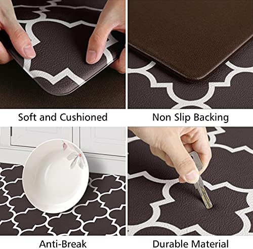 KMAT Kitchen Mat Set of 2,Cushioned Anti-Fatigue Kitchen Mats for Floor