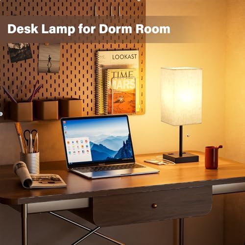 Fenmzee Bedside Lamp for Bedroom Set of 2 - Table Lamp for Nightstand