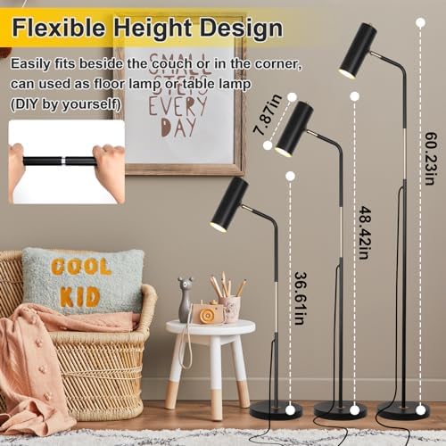 LALISU Floor Lamp, Industrial Floor Lamps for Living Rooms & Bedrooms