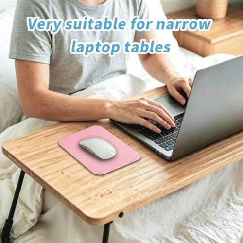 Small Mouse pad, with Edge-Sewn Design, extends Service Life by Twice, occupying the Optimal Size for the Mouse and Wrist Position. (Pink)