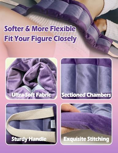 Microwavable Heating Pad, Neck‑Shoulder Wrap with Handles, Unscented