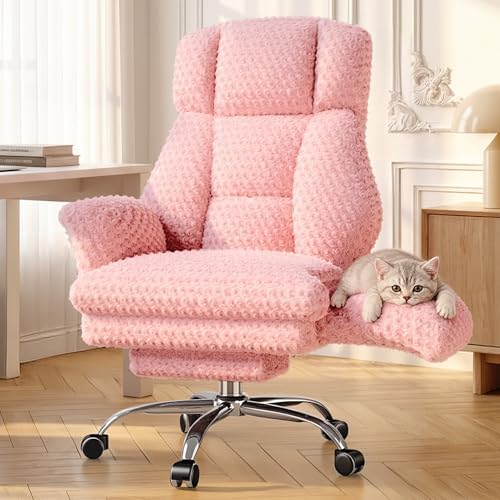 Big and Tall Office Chair with Foot Rest & Flip Armrests