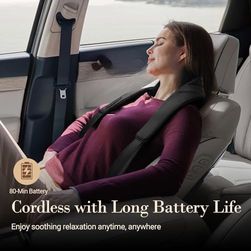 CuPiLo Cordless Neck Massager with Heat, 4D Shiatsu Kneading, FSA Eligible