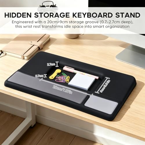 JIKIOU Keyboard Stand and Mouse Pad Set with Wrist Rest