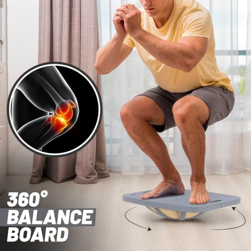 Advanced Wood Balance Board, Table Balance Board, Office Swing Board, for Physical Therapy, Fast Fitness Training and Outdoor Sports Balance Training Device
