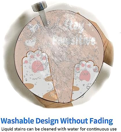 Cute cat paw Love Heart cat Mouse pad Cute,Gaming Mouse pad Small Non-Slip Round Mouse Pads for Wireless Mouse,Laptop,Desk