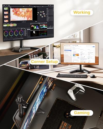 monTEK Freestanding Single Monitor Stand for 17-32" Screens, 22 lbs