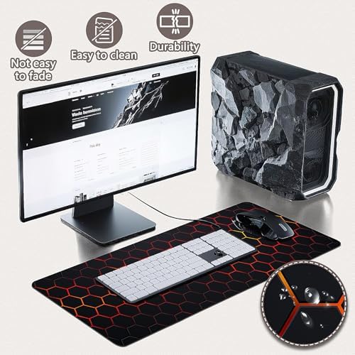 Mouse Pad Gaming - Desk Mat for Keyboard and Mouse - Large Mouse Pads for Desk, Gaming Mousepad with Non-Slip Base, Desks Pad (31.5" X 11.8") for Game, Office and Home