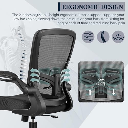 FelixKing Office Chair, Ergonomic Comfy Desk Chair with Flip-up Armrests