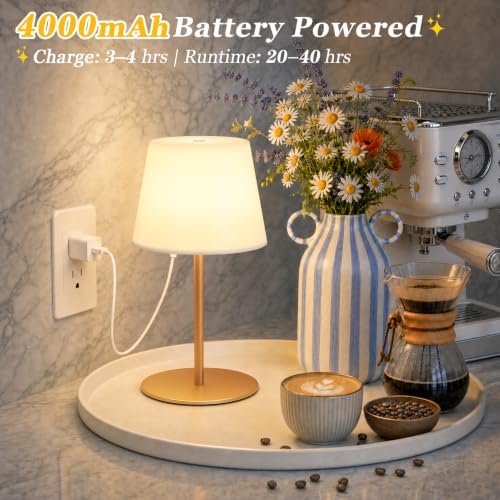 Shower Lamp Rechargeable Waterproof Lamp, Cordless Table Lamp for Bathroom
