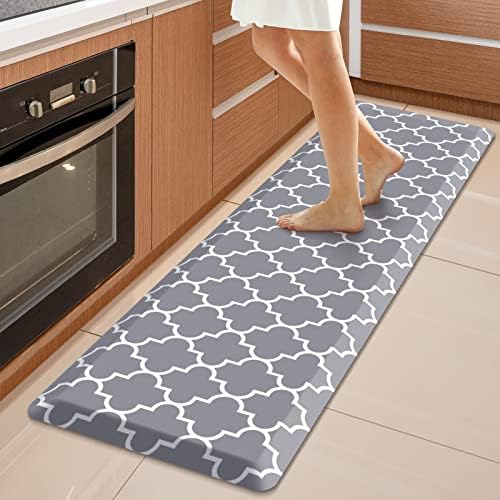 WISELIFE Anti Fatigue Mats for Kitchen Floor, 17.3"x 60", 4/5 Inch, Grey
