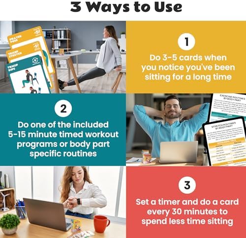 75 Desk Workout Cards - Desk Exercise and Stretching Deck for the Office