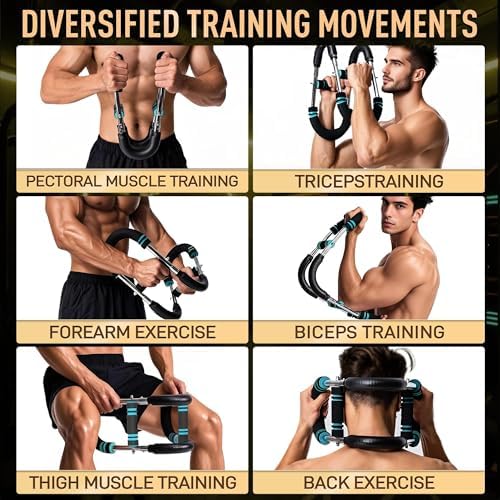Twister Arm Trainer, Adjustable Chest Workout Equipment for Men & Women, Home Gym Strength Trainer, Muscle Builder & Strength Training for Arms, Chest