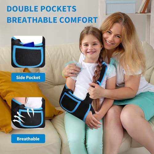 Kids Arm Sling Shoulder Immobilizer, Rotator Cuff Support Brace