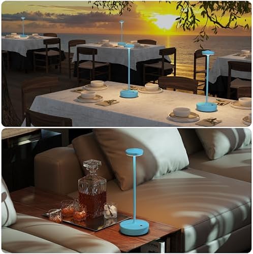 TBBGA 1 Pack Cordless Table Lamp Rechargeable, 5000mAh Battery Table Light