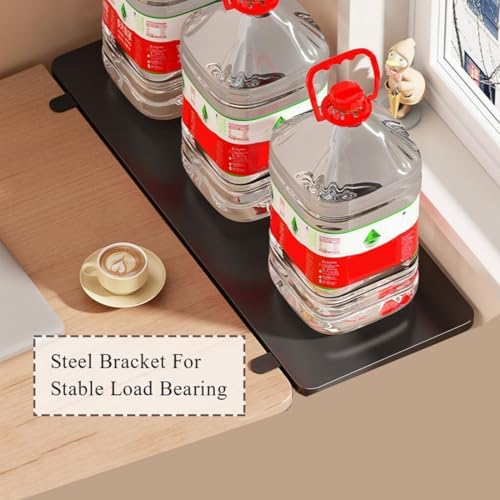 Foldable Wall Desk Tray Floating Keyboard Shelf for Space Saving Adjustable Armrest & Display Table 50x25cm White Perfect for Home Office & Gaming Setup