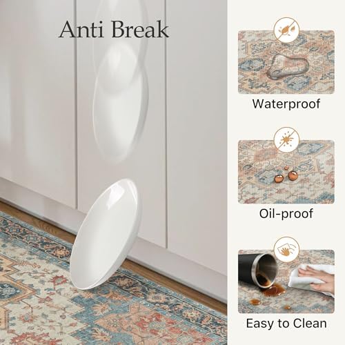 GENIMO Anti Fatigue Kitchen Mats for Floor 2PCS, Standing Rugs,BlueCoral
