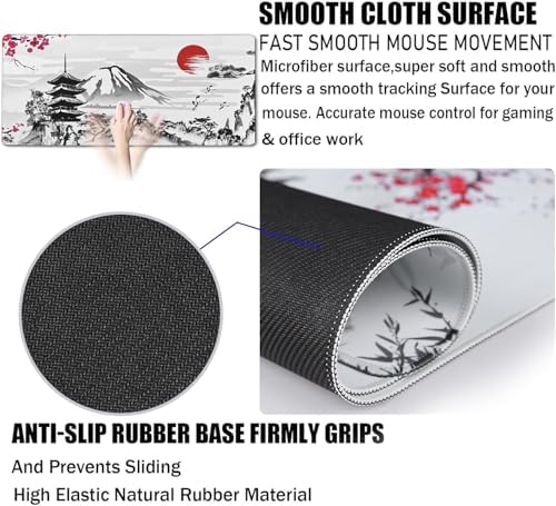 Japanese Landscape Large Mouse Pad Large Extended Mouse Pad
