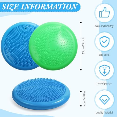 Libima 8 Pcs Wiggle Seat for Sensory Kids Flexible Wobble Cushion Non Slip Balance Disc for Adults Core Strength Physical Exercise Improve Posture School Home Office