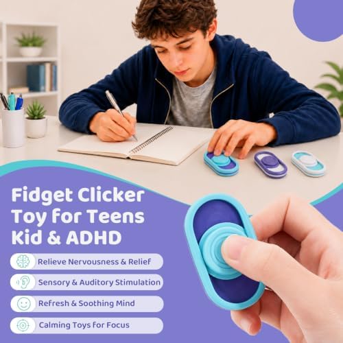 Fidget Sensory Toys for Adults: 3Pcs Magnetic Fidget Clicker Toy for Office