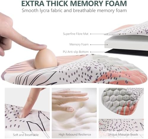 Ergonomic Mouse Pad & Keyboard Wrist Rest Set, Memory Foam