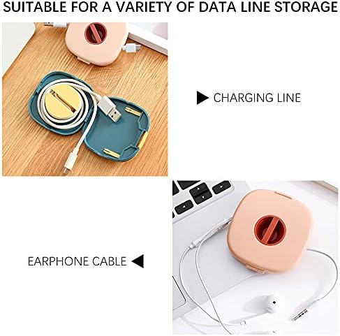 SITAKE 3PCS Cable Management, Retractable Portable Cord Organizer, 3 Colors Flexible Cable Organizer for Home Office Classroom (Square)