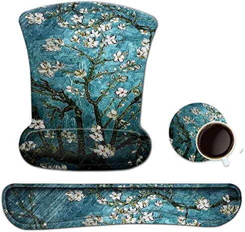 ToLuLu Keyboard Wrist Rest Pad Ergonomic Mouse Pad Set, Gel Mousepad for PC