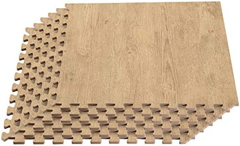 Forest Floor Farmhouse 3/8 Inch Thick Printed Foam Tiles, Premium Wood Grain Interlocking Foam Floor Mats, Anti-Fatigue Flooring – Stylish Flooring Solution
