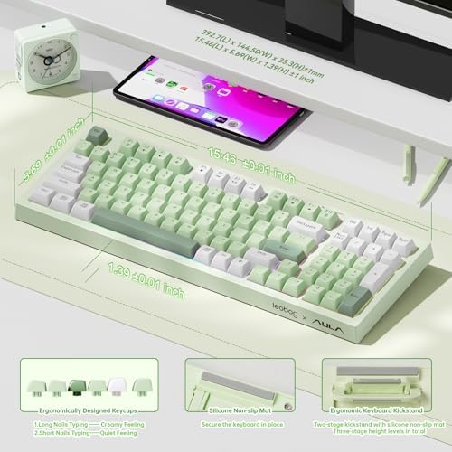 LEOBOG x Aula Wireless Keyboard 98 Keys Membrane Computer Keyboards