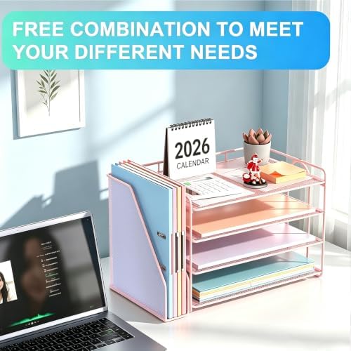 gianotter 4-Tier Paper Organizer With Magazine Holder