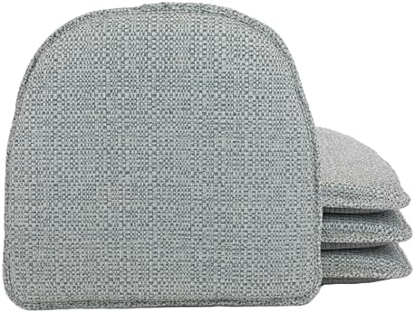 Klear Vu Raindrop The Gripper Non Slip Chair Cushions, Soft & Comfortable Seat Pad, Sitting Pillow for Kitchen, Dining or Office, 4 Count (Pack of 1), Blue