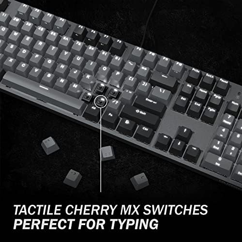 DURGOD K310 Corona White Backlit Full Size Mechanical Keyboard | 104 Keys Full Size | USB C Wired | Doubleshot PBT Keycaps | Programmable Keys | NKRO | Windows & Mac (Corona, Cherry MX Brown Switch)