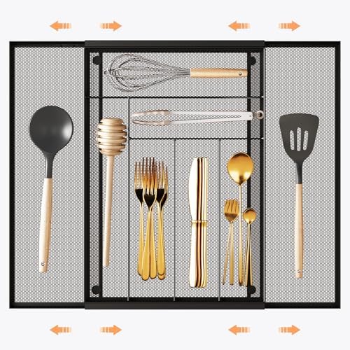Sedegn Silverware Organizer Metal Mesh, Large Drawer Organizer
