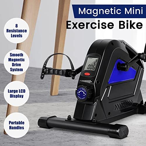 Himaly Under Desk Bike Pedal Exerciser, Mini Magnetic Exercise Bike