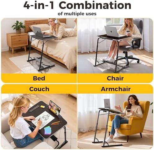 FoldWise Upgraded Folding TV Tray Table, Sturdy Couch & Dinner Laptop Table