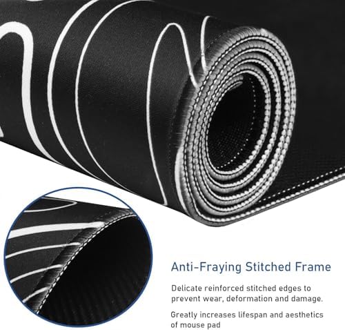 Large Gaming Mouse Pad with Stitched Edges Waterproof 31.5X15.7In