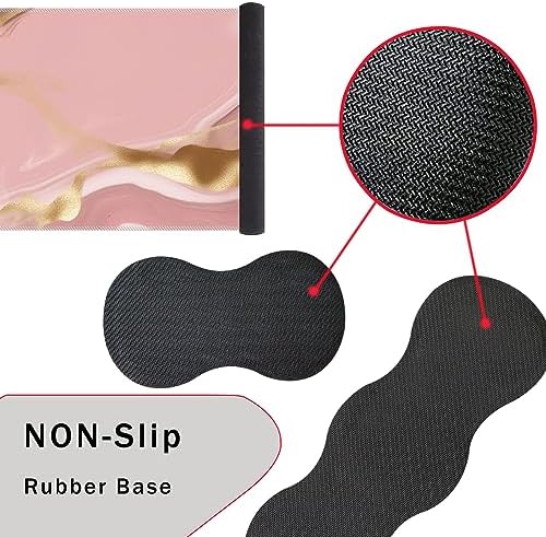 Keyboard Wrist Rest and Mouse Pad with Wrist Support Set Ergonomic Coaster,Memory Foam,Easy Typing Pain Relief,Large XL Desk Mat 31.5"x 11.8",Pink Marble