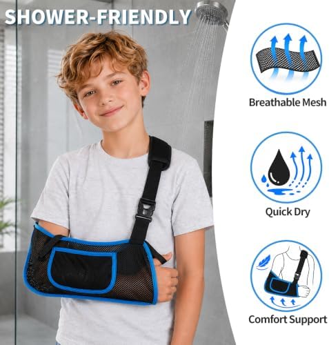 Mesh Shower Arm Sling Shoulder Immobilizer for Shoulder Surgery Recovery
