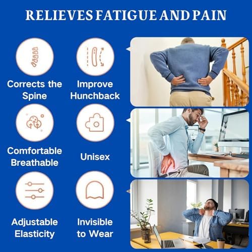 Posture Corrector for Women and Men, Adjustable Back Brace for Men Lower Back, Breathable Back Brace Posture Corrector for Shoulder and Neck Pain Relief