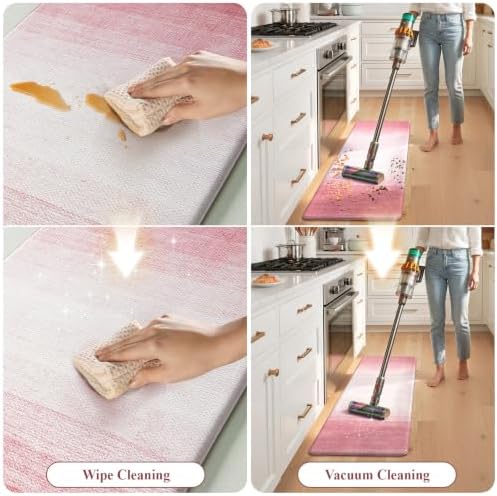KIMODE Kitchen Anti Fatigue Mats, Boho Farmhouse Kitchen Rugs Sets of 2