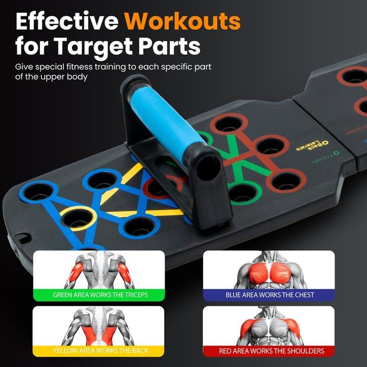 Push Up Board Fitness, Portable Dismountable 17 in 1 Push Up Bar at Home Gym, Multi-functional Pushup Stands Professional Strength Training Equipment For Man and Women