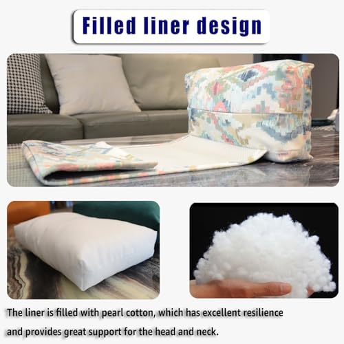 Velvet Recliner Headrest Pillow, Non-Slip Neck Support, Boho