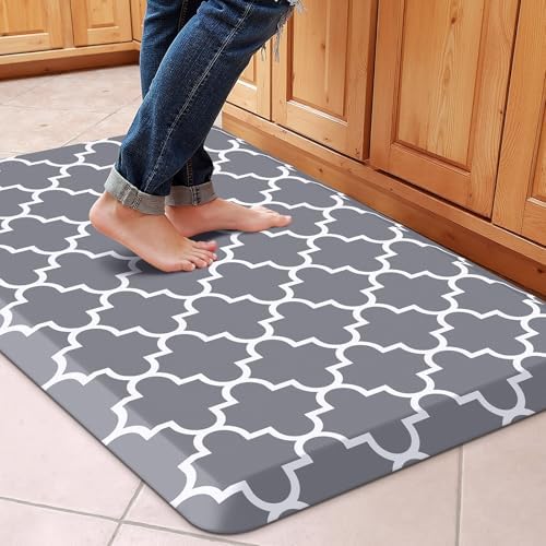 WISELIFE Anti Fatigue Mats for Kitchen Floor, 22" x 36", 4/5 Inch, Grey