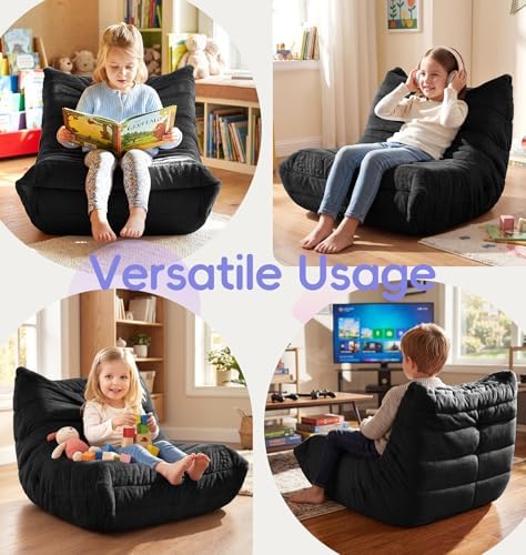 Hobestluk Small Bean Bag Chair Fireside Floor Chair BeanBag Couch Togo Sofa