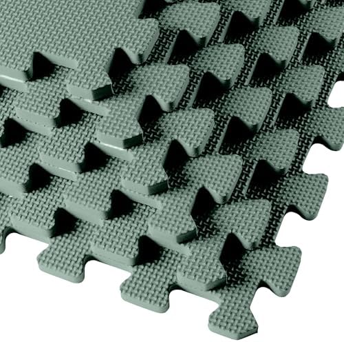 We Sell Mats 3/8" Thick Multipurpose EVA Foam Exercise Floor Mat, Interlocking Tiles, Anti-Fatigue for Home or Gym