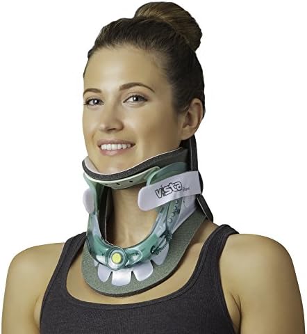 ASPEN Vista Cervical Collar - 2-Piece Neck Brace for Restricting Cervical Motion -Relieves Neck Discomfort and Spine Pressure - Soft Cotton Padding - 6 Height Adjustments